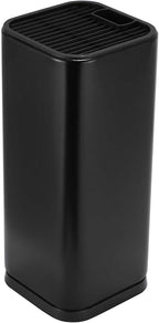 Dura Living Universal Knife Block Holder, Stainless Steel Knife Stand Without Knives, Safe Space Saver Stable Knife Storage with Scissors Slot, Detachable for Easy Cleaning, Kitchen Organizer, Black