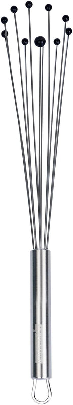 Restaurantware-German Standard 12.6 Inch Ball Whisk, 1 Kitchen Whisk With Silicone Balls - Ergonomic Handle, Dishwashable, Stainless Steel Manual Egg Beater, Durable, For Whisking, Stirring, Mixing