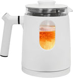 Electric Kettle,Temperature Control Glass Tea Maker LCD Display,Water Boiler & Heater With 360° Swivel Base and 6 Different Kinds of Functions For Coffee,Tea,Milk,Water,Hot Chocolate (White)