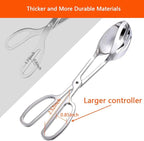 REDANT 2-Pack Metal Serving Tongs for Cooking - Scissor Handle Kitchen Tongs for Salad, Cake, Bread, Toaster & Steak - Buffet & Party Serving Utensils for Catering, Baking & Cooking (10 Inch)
