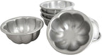 6 Pack Egg Tart Pans Pumpkin Shape, Aluminum Jelly Mold, Pudding Cup Molds, Small Muffin Pan for Baking Jello, Cupcake, Tartlets, 3.3" x 1.7"