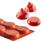 Silicone Disc Molds With Tapered Side, 3.1 Inches Silicone Baking Mold, Nonstick & Quick Release, Mousse Cake Pan for French Dessert, Pie, Candy and Soap, Pack of 4