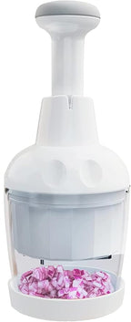 Pamperεd Chεf Food Chopper, Vegetable Chopper, Onion Chopper, Garlic Chopper, Nuts Chopper - Hand Chopper For Vegetables Salads Fruits, Nuts. Dishwasher-safe, White, Easy to Clean