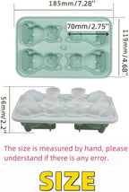 Cute 3D Cat Silicone Ice Cube Tray Mold Cartoon Animal Ice Box BPA-Free (Black)
