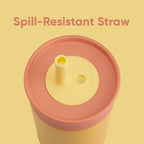 Owala Kids Insulation Stainless Steel Tumbler with Spill Resistant Flexible Straw, Easy to Clean, Kids Water Bottle, Great for Travel, Dishwasher Safe, 12 Oz, Pink and Purple (Lilac Rocket)