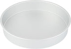 Restaurantware-Met Lux 16 x 3 Inch Straight-Sided Baking Tins, 12 Round Cake Pans - Oven-Ready, Freezable, Anodized Aluminum Round Baking Pans, Greaseproof, For Layer Birthday Cakes