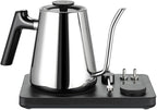 Lafeeca DJ Electric Gooseneck Kettle for Pour Over Coffee & Tea - Water Boiler - Turntable Design - Quick Heating & Temperature Control - Stainless Steel