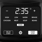 Gourmiia 4.5 Qt Programmable Slow Cooker with 5 Presets, Slow Cook, Digital Timer, Keep Warm Function, Nonstick Interior, Dishwasher Safe, Black