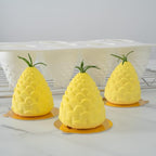 Pastry Tek 8 Cavities Pineapple Mold, 1 Oven-Ready Pineapple Jello Mold - Flexible, Freezable, White Silicone Tropical Fondant Mold, Easy Release, For Baking - Restaurantware