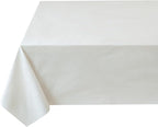 Benson Mills Deluxe Heavy Duty Vinyl Table Pad, Premium Table Protector, Waterproof with Flannel Backing, Quilted Design and Customizable (Off-White, 52" X 70" Rectangular)