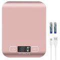 Digital Shipping Scale,Stainless Steel Panel, Accurate 10kg/1g Portable Postal Scale for Packages, Small Business,Kitchen, Food, Handmade, Liquids, and Boutique (Rose Gold)