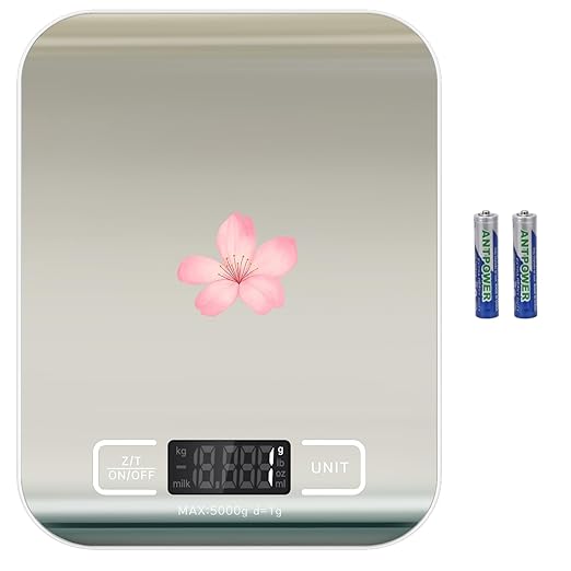 Digital Shipping Scale,Stainless Steel Panel, Accurate Portable Postal Scale for Packages, Small Business,Kitchen, Food, Handmade, Liquids, and Boutique (Stainless Steel Battery (5kg/1g))
