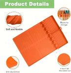 Emptycolor Silicone Grill Mat for Blackstone Griddle, Heat Resistant Non-Slip Griddle Mat for Outdoor Grill Cooking, Silicone Spatula Tool Mat for Blackstone Accessories with Drip Pad