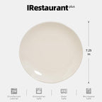 Stoneware Coupe Commercial Grade Dinnerware, Ivory, Plate 7.25", Case of 36