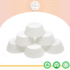 qiqee 1000 Count Mini Cupcake Liners White Muffin Liners Food Grade Baking Cups Paper No Smells（Small Size）