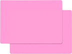 Gartful Extra Large Silicone Mats for Countertop, 28" by 20" Multipurpose Mat, Counter Table Protector, Desk Saver Pad, Placemat Nonstick Nonskid Heat-Resistant Pad, Pink, 2PCS
