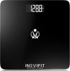 INEVIFIT Bathroom Scale, Highly Accurate Digital Bathroom Body Scale, Measures Weight up to 400 lbs. Includes Batteries