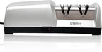 Professional 3-stage Electric Knife Sharpener for Kitchen Knives, with 100% Diamond Abrasive 20° Precision Angle Guide, Quickly Sharpening, Repairing/Restoring/Polish Blades (2-Stage Silver)