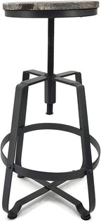 Modern Home Turner Retro Adjustable Contemporary Steel/Wood Barstool