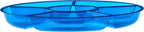 Plasticpro 6 Sectional Round Plastic Serving Tray/Platter (8, Blue)
