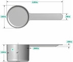 50 mL (50 CC | 1.69 Oz.) Long Handle Scoop for Measuring Coffee, Pet Food, Grains, Protein, Spices and Other Dry Goods (Pack of 100)