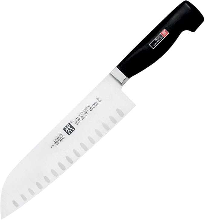 ZWILLING Four Star 7-inch Hollow Edge Santoku Knife