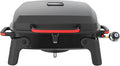 Megamaster 820-0065C 1 Burner Portable Gas Grill for Camping, Outdoor Cooking , Outdoor Kitchen, Patio, Garden, Barbecue with Two Foldable legs, Red + Black