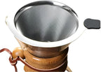 Pour Over Coffee Maker, Wood and Glass, 600ml with Stainless Steel Filter, 5 x 9 inches