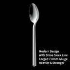 Alata Cube 20-Piece Forged Stainless Steel Flatware Set Cutlery Set,Silverware Set Service for 4,Mirror Finish,Dishwasher Safe