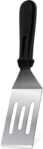 Metal Spatulas 1 PC, Stainless Steel Spatula with Heat Resistant Handle, 9.8 Inch Stainless Steel Spatula Ideal for Desserts, Pancakes, Eggs, Griddle Scraper or BBQ