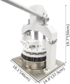 Manual Dough Divider 18pcs, Commercial Dough Dividing Cutting Machine, Stainless Steel Dough Cutter for Bakery, Pizzeria