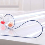 NECAUX Custom 23.6 x 86.6 Inch Clear Table Cover Protector, 1.5mm Thick Water Resistant Plastic Non-Slip Protective Table Pad Decorative Tablecloth for Dining Table, Trainning Table, Conference Table