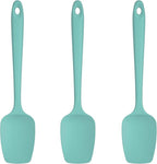 U-Taste Silicone Spoon Spatula Set, 600ºF High Heat Resistant Food Grade Flexible Rubber Scraper, Cooking Mixing Baking Kitchen Utensils Set of 3 (Aqua Sky)