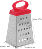 4pcs Mini Cheese Grater: Box Grater Stainless Steel Fine Coarse Handheld Slicer For for Kitchen Cheese Garlic Ginger Vegetable Potatoes