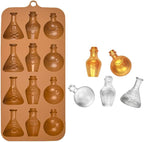 Halloween Chocolate Molds 3pcs Silicone Candy Molds Halloween Apothecary Potion Bottle for Ice Cube Jelly Crayon Gummy Cupcake Decoration