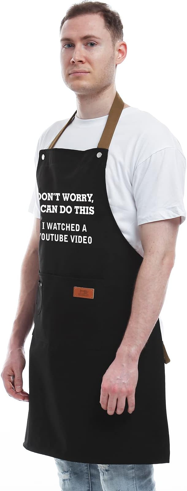 REHAVE Funny Gift for Men, Women, Dad, Anniversary, Christmas Gifts for Husband, Boyfriend, Brother, Uncle, Unique Birthday Grilling Gift, Father's Day Gifts from Daughter Son – BBQ Cooking Chef Apron