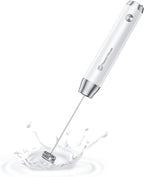 Maestri House Rechargeable Milk Frother, LunaFro NS Handheld Electric Foam Maker Waterproof Detachable Stainless Steel Whisk Drink Mixer Foamer for Lattes, Cappuccino, No Stand