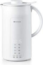 MOKKOM Nut Milk Maker, 42oz Automatic Almond Milk Machine for Homemade Plant-Based Milk, Oats, Soy, Dairy Free Beverages, Soy Milk Maker with Delay Start/Keep Warm/Self-Cleaning/Boiling, White