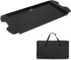 7034 Cast Iron Griddle Plate with Carry Bag for Weber Traveler Grills 9010001 9020001，Upgrade Flat Top Griddle Replacement Part for 9030001 9013001 9011701 Weber Traveler Portable Gas Grills,Black