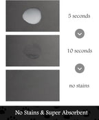 Pet Feeding Mat-Absorbent Dog Mat for Food and Water Bowl-No Stains Quick Dry Dispenser Mat-Dog Accessories Pet Supplies-Water Bowl for Messy Drinkers（Darkgrey,12"x19"
