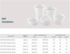 TIYA Food Containers - 8oz Bulk 240 Pack with Lids - Food Storage to-Go Containers - Reusable Microwavable Dishwasher Safe Cups - Airtight Leak Proof for Soups & Meal Prep