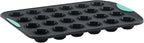 Trudeau Cupcake & Muffin Pan – 24-Count Mint Silicone Bakeware, Nonstick BPA-Free Mold for Cupcakes, Muffins, Mini Cakes & Brownies – Oven, Freezer & Dishwasher Safe