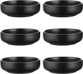 Selamica Ceramic 3.3 Inch Soy Sauce Dish Dipping Bowls Side Dishes Small Appetizer Pinch Bowls for Condiments, Sushi, Ketchup, BBQ-Set of 6(Matte Black)