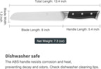8 Inch Bread Knife Home Cooking Chef Gifts for Women Men: A Wide Wavy Edge Serrated Knife with an Upgraded Stainless Steel Razor Sharp Black Handle - for Delicious Homemade Bread, Bagels, and Cake.
