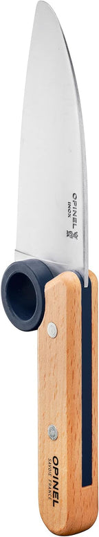 Opinel Le Petit Chef 254641 Kitchen Knife Set for Children, 3 Pieces, in Blue, Chef's Knife, Finger Guard, Peeler