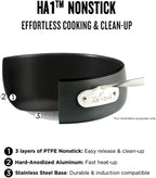 All-Clad HA1 Hard Anodized Non Stick Everyday Pan w/ Lid and Handles, 12 Inch, Induction, Oven Broiler Safe 500F, Lid Safe 350F, Deep Frying Pan, Skillet, Pots and Pans, Kitchen, Cookware, Black