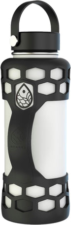 REUZBL Silicone Boot Sleeve Protector with Handle – Compatible with Hydro Flask 40oz, 32oz, 24oz, 21oz – Protective Bottle Bumper for Stainless Steel Water Bottles