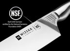 WIZEKA Kitchen Knife Set with Block: 15PCS German Stainless Steel Knife Block Set,One-Piece Design Knives Set for Kitchen, Professional Knife Set with Built-in Sharpener,Starry Sky Series