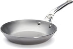 De Buyer MINERAL B Pro Carbon Steel Fry Pan - 8” Diameter, 5.5” Cooking Surface - Ideal for Searing, Sauteing & Reheating - Made in France