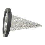 Gloxco 2" Funnel Suction Strainer, Witch Hat, Stainless Steel (STR-F200)